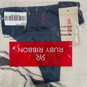 Ruby Ribbon Valentina Thong in Blue Size Small